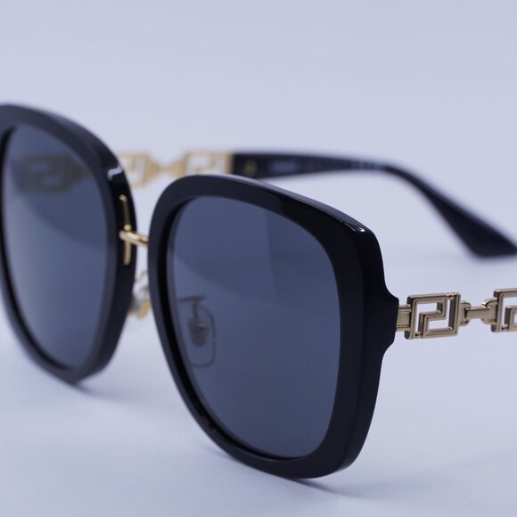 Versace VE4407D GB1/87 Sunglasses Black Square Frame, Dark Grey Lenses - Picture 8 of 10